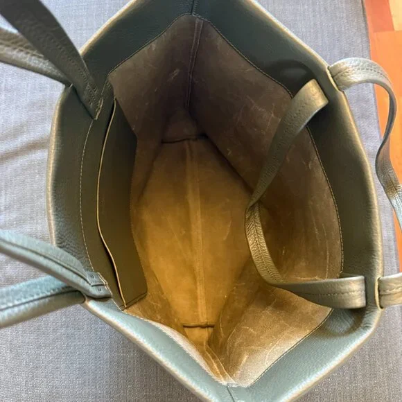 NWOT Cuyana Tall Easy Tote Dark Olive - Picture 6 of 13